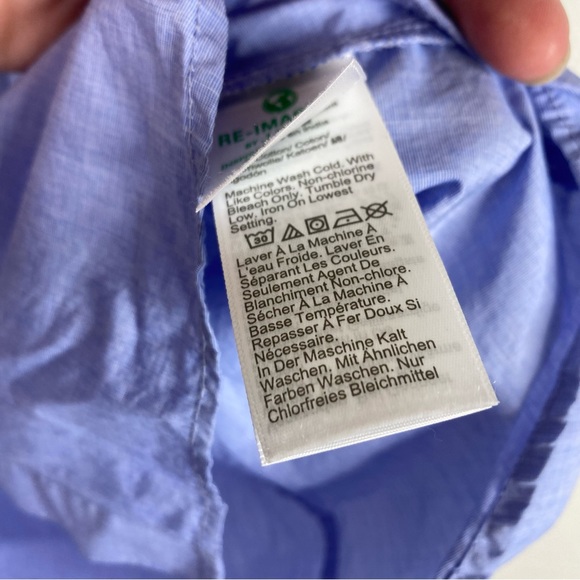 J. Crew Factory Blue Signature Fit Button Up Shirt Blouse - Picture 6 of 7